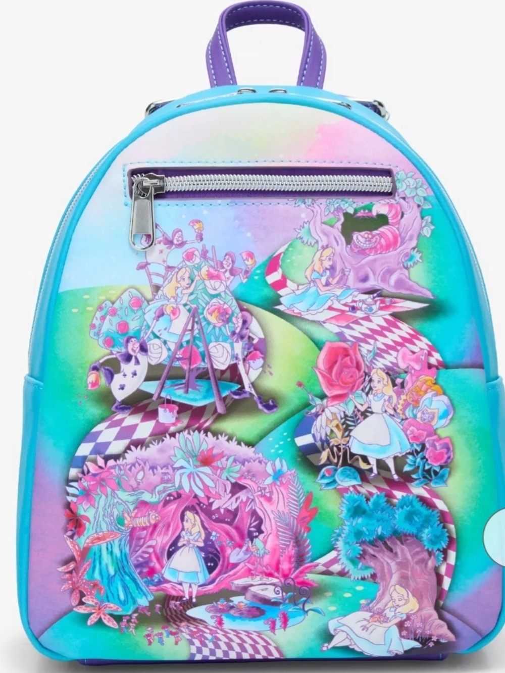 Loungefly Turquoise & Purple Alice in Wonderland Mini Backpack